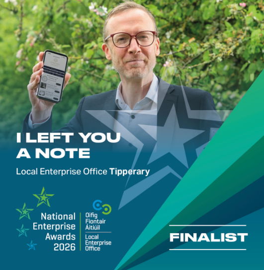 Stephen O'Sullivan, I Left You A Note - National Enterprise Awards 2026 Finalist representing Tipperary